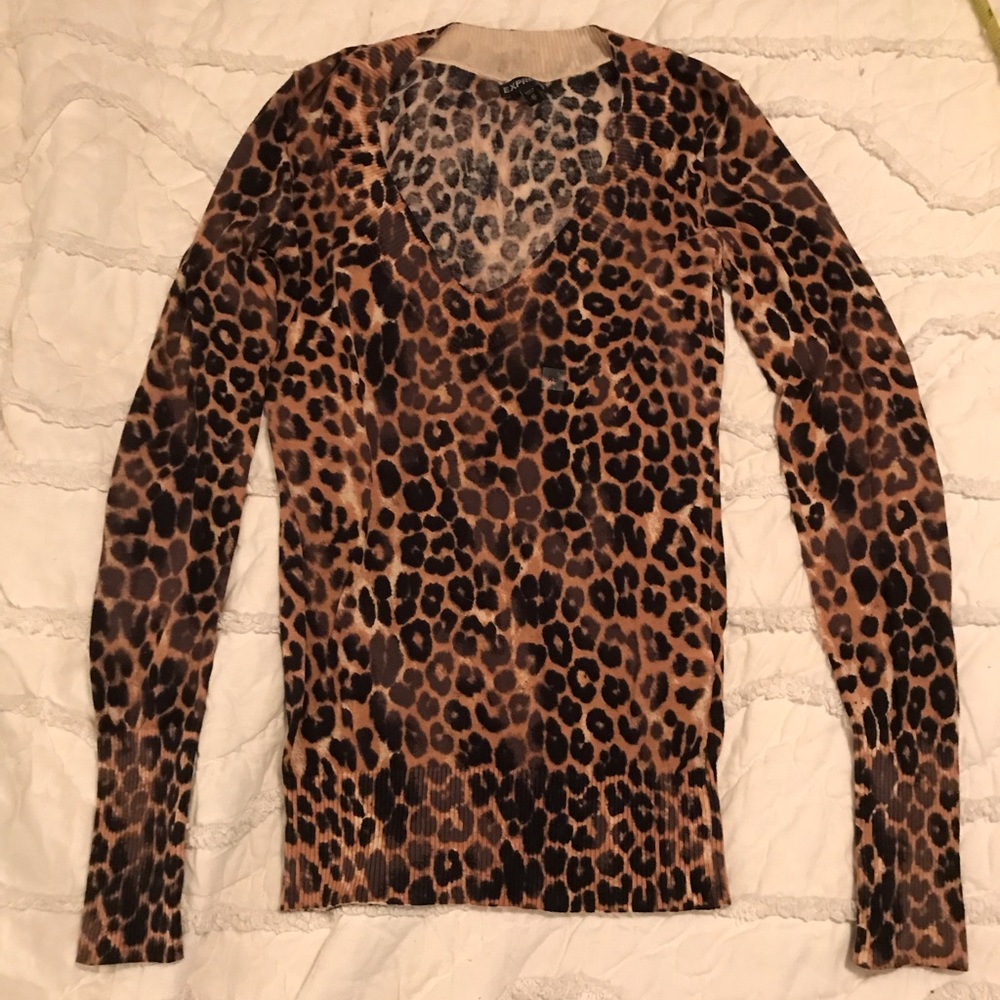 Express leopard print sweater